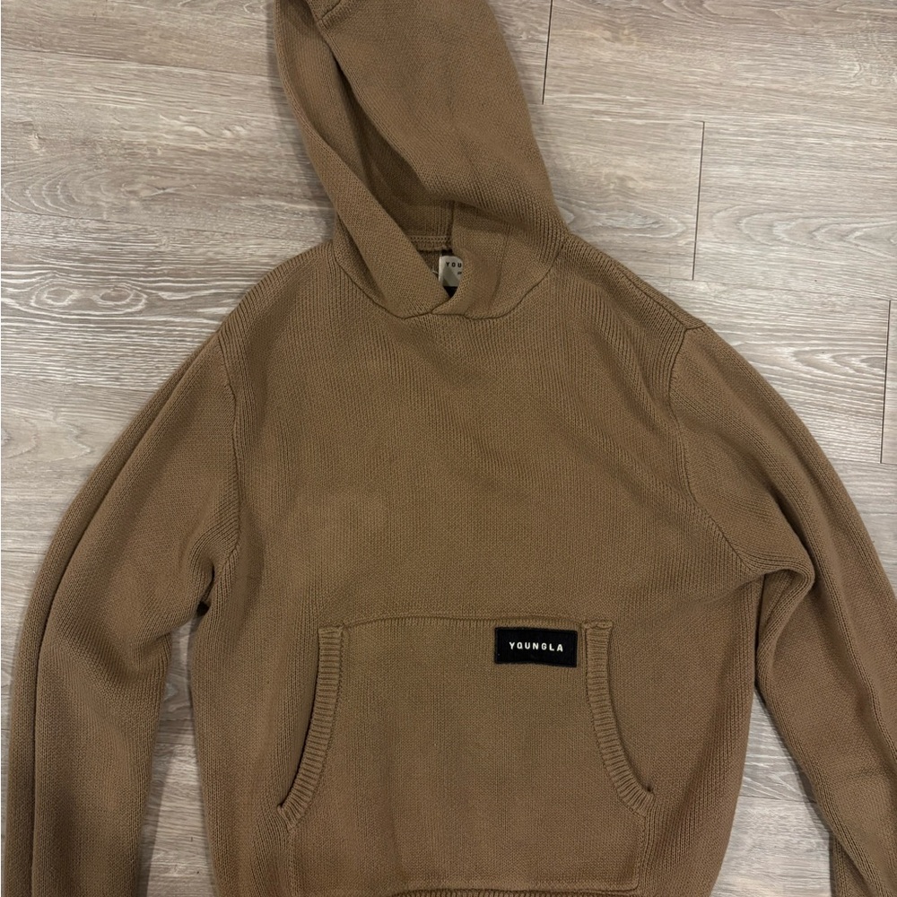 YoungLA Tan Knit Hoodie